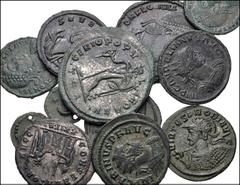 Large Lots ROMAN. Imperial. Lot of twelve (12) Æ. Includes: Antoniniani of: Aurelian // Severina // Probus // Numerian // Carinus // Diocletian // Folles of: Diocletian // Constantine I // Constans //