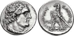 Greek PTOLEMAIC KINGS of EGYPT. Ptolemy VI Philometor. First sole reign, 180-170 BC. AR Tetradrachm (26mm, 14.32 g, 11h). Uncertain mint on Cyprus. Dated year 88 of an uncertain era (175/4 BC). Diadem