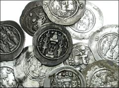 SASANIAN KINGS. Lot of eleven AR Drachms. Mainly Khosrau I, with Hormizd I, Yazdgard III and an Arab-Sasanian drachm with Hunnic countermarks. Average Fine. LOT SOLD AS IS, NO RETURNS. Eleven (11) coi