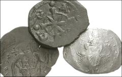 [Byzantine] LATE BYZANTINE LOT. Lot of three coins. Lot includes: Nicephoros III. Æ Follis. SB 1888 // Alexius I BI Aspron Trachy. SB 1936 // Michael VIII. SB 2285. Coins average Fine to VF condition.