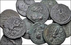 Large Lots ROMAN. Provincial. Lot of eleven (11) bronzes from Moesia Inferior. Includes: Dionysopolis. Gordian III (2 coins) // Marcianopolis. Macrinus, with Diadumenian as Caesar (2 coins) // Marcian