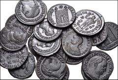 Large Lots ROMAN. Imperial. Lot of twenty (20) Æ Folles from Licinius I to Constantine II. A mix of 'camp-gate' and 'Jupiter' types. Various mints. Includes the following: Licinius I (5) // Licinius I