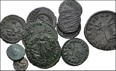Large Lots ROMAN. Imperial. Lot of eleven (11) Constantinian Era to Theodosius I bronzes. Includes: A interesting lot for the specialist collector and/or dealer. Average VF, mostly with patinas, some 