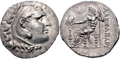 Greek LYCIA, Phaselis. Circa 218/7-186/5 BC. AR Tetradrachm (30mm, 16.35 g, 1h). In the name and types of Alexander III of Macedon. Dated CY 10 (209/8 BC). Head of Herakles right, wearing lion skin / 
