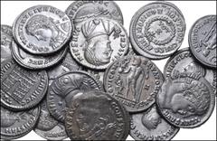 Large Lots ROMAN. Imperial. Lot of twenty (20) Æ Folles from Licinius I to Constantine II. Includes: Licinius I (5) // Licinius II (2) // Constantine I (8) // Crispus (2) // Constantine II (3). Good V
