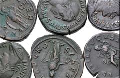 Large Lots ROMAN. Imperial. Lot of twelve (12) Æ Sestertii from Trajan to Gordian III. Includes: Trajan // Severus Alexander // Julia Mamaea // Maximinus I (2 coins) // Maximus, Caesar // Gordian III 