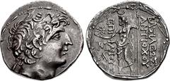 Greek SELEUKID EMPIRE. Antiochos VIII Epiphanes (Grypos). 121/0-97/6 BC. AR Tetradrachm (27.5mm, 15.93 g, 12h). Uncertain mint 116, in Cilicia or northern Syria. First reign, circa 118/8-114/3 BC. Dia