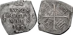 The Jonathan K. Kern Collection of Siege Coinage OTTOMAN WARS IN EUROPE (Türkenkriege), Austria. Vienna. Besieged by the Ottomans under Sulayman I Qanuni ('the Lawgiver'), 1529. AR 6 Kreuzer Klippe (2