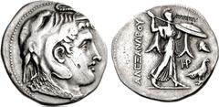 PTOLEMAIC KINGS of EGYPT. Ptolemy I Soter. 305-282 BC. AR Tetradrachm (15.55 g, 12h). Ptolemaic standard. Alexandreia mint. Stuck in the name of Alexander III of Macedon, circa 305-298/7 BC. Diademed 