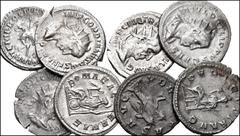 Large Lots ROMAN. Imperial. Lot of eight (8) AR Antoniniani. Includes: Gordian III // Philip I // Philip II // Trajan Decius // Herennia Etruscilla // Trebonianus Gallus // Valerian I // Gallienus. Av