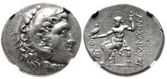Greek LYCIA, Phaselis. Circa 218/7-186/5 BC. AR Tetradrachm (32mm, 16.92 g, 12h). In the name and types of Alexander III of Macedon. Dated CY 15 (204/3 BC). Head of Herakles right, wearing lion skin /