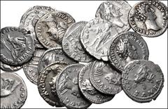 Large Lots ROMAN. Imperial. Lot of twenty (20) AR Denarii from Antoninus Pius to Julia Mamaea. Includes: Antoninus Pius (4 coins) // Faustina Senior (3 coins) // Marcus Aurelius (5 coins) // Faustina 