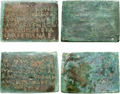 Roman Imperial temp. Gordian III. AD 238-244. Æ Epistolary copy (two tablets, 90 x 67mm, 123.20 gm and 125.20 gm). Dated 25 February AD 241 (in Roman calendrical and consular formats). Completely inta