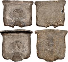 The Gasvoda Collection of Coin Dies and Counterfeiting Implements ROMAN IMPERIAL, Counterfeiters' Molds. temp. Valens. AD 364-378. Lead Counterfeiter's Mold for AR Siliqua. Dimensions: overall dimensi