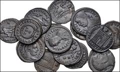 Large Lots ROMAN. Imperial. Lot of fifteen (15) Æ Folles. Includes: Licinius I (4) // Licinius II, Caesar (2) // Constantine I (4) // Crispus, Caesar (2) // Constantine II, as Caesar (3). Ideal for th