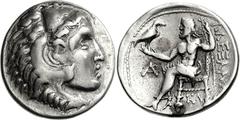 KINGS of MACEDON. Alexander III ‘the Great’. 336-323 BC. AR Tetradrachm (16.48 g, 9h). Mint in Failaka/Ikaros. Struck circa 240-200 BC. Head of Herakles right, wearing lion skin / Zeus Aëtophoros seat