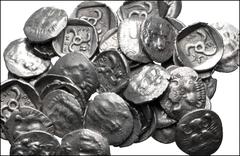 Large Lots GREEK. Asia Minor. Lot of fifty (50) Mithrapata AR Diobols. All coins: DYNASTS of LYCIA, Mithrapata. Circa 390-370 BC. AR Diobol. Facing lion's scalp / Triskeles within incuse square; vario