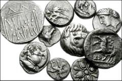 GREEK. Asia Minor. Lot of ten AR Fractions. Kings of Lydia. Croesos. 561-546 BC. AR Twelfth Stater (0.86 g) // Mysia, Kyzikos. AR Diobol (1.18 g) // Caria. Uncertain. AR Obol (0.68 g) // Mysia. Pergam