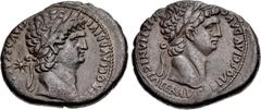 Roman Provincial SELEUCIS and PIERIA, Antioch. Nero, with Divus Claudius. AD 54-68. AR Tetradrachm (28mm, 13.88 g, 12h). Struck circa AD 63-68. NERO CLAVD DIVI CLAVD F CAES[AR AVG GER], laureate head 
