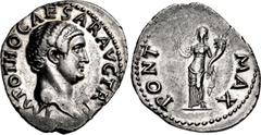 Roman Imperial Otho. AD 69. AR Denarius (19mm, 3.46 g, 6h). Rome mint. Struck 9 March-mid April. IMP • OTHO • CAESAR • AVG TR P, bare head right / PONT MAX, Ceres, draped, standing left, holding up tw