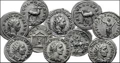 Roman Imperial Collection of Philip I and Family. AR Antoniniani. Includes: Philip I (53) // Otacilia Severa (8) // Philip II (12). Seventy-three (73) coins in lot. Coins mostly VF, toned.Photos and d