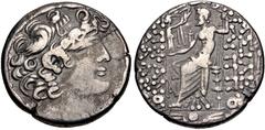 Roman Provincial SELEUCIS and PIERIA, Antioch. temp. Mark Antony. AR Tetradrachm (26.5mm, 14.78 g, 12h). In the name and types of the Seleucid king Philip I Philadelphus. Dated year 9 of the Caesarean