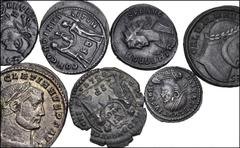 Large Lots ROMAN. Imperial. Lot of twelve (12) billon and bronze issues. Includes: Probus // Carinus // Diocletian // Constantius I // Maximinus II // Constantine I // City Commemorative // Constantiu