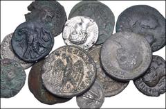 Large Lots ROMAN. Provincial. Lot of thirteen (13) silver and bronze coins. Includes: THRACE, Hadrianopolis. Gordian III. Æ 26 // MOESIA INFERIOR, Marcianopolis. Caracalla & Geta. Æ 28 // TROAS, Alexa