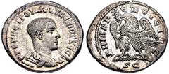 Selections from the Michel Prieur Collection SELEUCIS and PIERIA, Antioch. Herennius Etruscus. As Caesar, AD 249-251. BI Tetradrachm (27.5mm, 12.09 g, 6h). 3rd officina. Struck AD 250-251. Bareheaded 