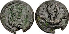 Provincial Coinage PAMPHYLIA, Sillyum. Saloninus. As Caesar, AD 258-260. Æ 10 Assaria (33mm, 19.23 g, 1h). ΠO ΛIK CAΛΩN[...], laureate and draped bust right; I in right field / [C]IΛΛ-ЄVΩN, bust of Mê
