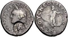 Selections from the Michel Prieur Collection CYPRUS, Koinon of Cyprus. Antoninus Pius. AD 138-161. AR Tetradrachm (23.5mm, 12.18 g, 12h). Laureate head of Vespasian left; c/m: laureate head of Antonin