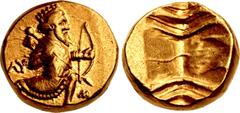Greek PERSIA, Alexandrine Empire. temp. Stamenes – Seleukos. Satraps of Babylon, circa 328/3-311 BC. AV Double Daric (18.5mm, 16.65 g). Babylon mint. Persian king or hero, wearing kidaris and kandys, 