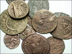 MIXED. Lot of one hundred thirty-three BI and Æ. An Album of mostly later Roman Æ from Constantine the Great to Honorius, most attributed to emperor, a few late Antoniniani // Some Greek and Provincia