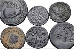 Large Lots ROMAN. Provincial-Imperial. Lot of six (6) coins. Includes: PROVINCIAL: Alexandria. Nero Tetradrachm // IMPERIAL: Vabalathus. Antoninianus // Galerius Caesar. Follis // Victorinus. Antonini