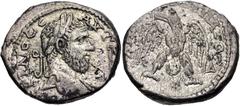 Selections from the Michel Prieur Collection PHOENICIA, Aradus. Macrinus. AD 217-218. AR Tetradrachm (26mm, 13.58 g, 1h). Laureate bust right, slight drapery / Eagle standing facing, head left, with w