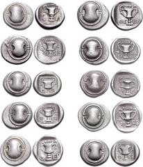 BOEOTIA, Thebes. Circa 425-375 BC. Lot of AR Hemidrachms. All coins: Boeotian shield / Amphora with various legend varieties and symbols. Includes the following: BCD Boiotia 408 (4) // 410 // 411 (3) 