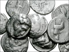 GREEK. Northern Greece. Lot of ten AR Tetradrachms of Alexander the Great. AR Tetradrachms, most worn, only a few identifiable as to mint. Fair to Fine. LOT SOLD AS IS, NO RETURNS. 10 coins in lot.