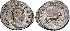 Roman Imperial Gallienus. AD 253-268. Antoninianus (23mm, 2.74 g, 12h). "Legionary series" issue. Mediolanum (Milan) mint. 2nd emission, circa AD 260-262. Radiate and cuirassed bust right / LEG IIII F
