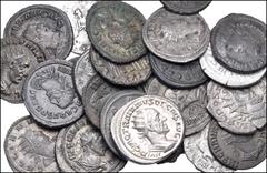 Large Lots ROMAN. Imperial. Lot of twenty-eight (28) AR Antoniniani. Includes: Elagabalus // Philip I (2) // Philip II // Trajan Decius (2) // Herennius Etruscus // Trebonianus Gallus (2) // Volusian 