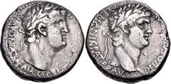 Selections from the Michel Prieur Collection SELEUCIS and PIERIA, Antioch. Nero, with Divus Claudius. AD 54-68. AR Tetradrachm (25mm, 14.39 g, 12h). Struck circa AD 63-68. Laureate head of Nero right 