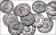 Large Lots ROMAN. Imperial. Lot of eleven (11) antoniniani of Gallienus, Salonina, Claudius II, and Aurelian. Includes: Gallienus (4 coins) // Salonina (4 coins) // Claudius II // Aurelian (2 coins). 