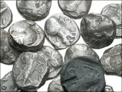 GREEK. Central & Southern Greece. Lot of seventeen Athenian Tetradrachms. ATTICA, Athens. After 393 BC. AR Tetradrachms. Helmeted head of Athena right, with profile eye/ Owl standing right, head facin