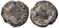 Roman Imperial Marius. Romano-Gallic Emperor, AD 269. Antoninianus (20mm, 5.33 g, 6h). Treveri (Trier) mint. 2nd emission, circa mid AD 269. IMP C MARIVS P F AVG, radiate, draped, and cuirassed bust r