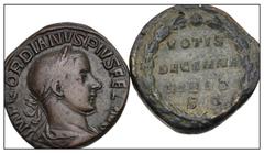 Large Lots ROMAN. Imperial. Lot of two (2) Æ Sestertii of Gordian III and Philip I. Includes: Gordian III // Philip I. Fine to Near VF. LOT SOLD AS IS, NO RETURNS. Two (2) coins in lot. Ex Phil Peck C