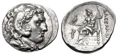 Greek KINGS of MACEDON. Demetrios I Poliorketes. 306-283 BC. AR Tetradrachm (28mm, 17.26 g, 9h). In the name and types of Alexander III. Corinth mint. Struck circa 304/3-290 BC. Head of Herakles right