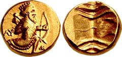 Greek PERSIA, Alexandrine Empire. temp. Stamenes – Seleukos. Satraps of Babylon, circa 328/3-311 BC. AV Double Daric (18.5mm, 16.65 g). Babylon mint. Persian king or hero, wearing kidaris and kandys, 