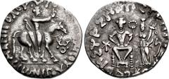 Central Asian INDO-SKYTHIANS, Northern Satraps. Zeionises. Circa 45/35-5 BC. AR Tetradrachm (27mm, 9.62 g, 11h). Uncertain mint in Chukhsa (Chach). ANIΓOΛOY YIO[...]AMOY ZCIωNIΓOY, king in Parthian at
