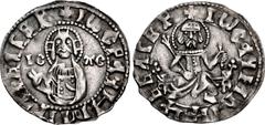 World BULGARIA, Second Empire. Ivan Sračimir. 1352/5–1396. AR Groš (20mm, 1.32 g, 11h). Vidin mint. First chronological group, 1352/5–1365. + Iω CPaЧHM(ИP) (ЦР)Ь БΛΓBP, half-length facing bust of Chri