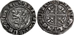 World NORWAY. Eirik II Magnusson. 1280-1299. AR Penny (20mm, 1.07 g, 12h). Struck after 1285. + ЄRIC MAGn : RЄX : n(OR)VЄG, coat of arms / (CR)VX SCA IhV XPI, cross with lis in each quarter. Grierson,