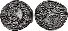 British ANGLO-SAXON, Kings of All England. Æthelred II. 978-1016. AR Penny (21.5mm, 1.55 g, 6h). First Hand type (BMC iia, Hild. B1). Ipswich mint; Leoric, moneyer. Struck circa 979-985. + ÆÐELRED REX